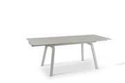Erweiterbarer Tisch mit Stein -Top White Marble Effect 140/200x80x76H CM