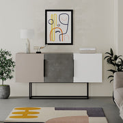 Madia Tonini 3 Türen Tortora Zement weißer Zement 150 cm