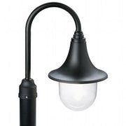 Testa-palo in transparenten thermoplastischen, 60 mm Durchmesser, maximale Höhe 150 mm Lampe, IP43 Schwarz