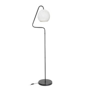 Erdlampe zum Stamm Yumak Mdl4256 Grau und weißer Stofflampenschirm
