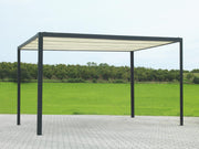 Gavillon Pergola Aluminium Milwaukee Black C/Elektrisches elektrisches Blatt 3x3x2,5h m