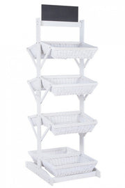 Rustikale Anzeige Darik 8 weiße Korbkörbe