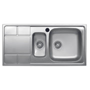 SAXT332 Waschbecken 100x50 cm 2 linke Pools