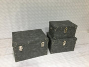 Vintage Stammgrau Öko-Leder 1-3 cm 50 x 80 x H 30,5