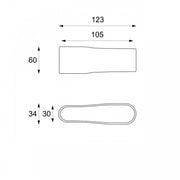 Moderner beige Stein Tabelle 123 x 60 x H 34