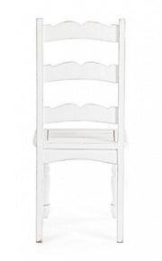 Schäbiger weißer rustikaler Holzstil Colette Stuhl
