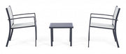 3 Gartenstücke Set Metal Wohnzimmer Auri Anthrazit