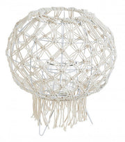 Vintage -Stil Lantern aus Makrame weiße Farbe 38H CM