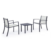 3 Gartenstücke Set Metal Wohnzimmer Auri Anthrazit