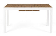 Erweiterbare Tabelle 140-200x90 Aluminium Weiß