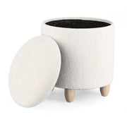 Weißer Zena -Behälterhocker