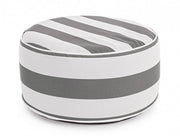 Pouf Bianco-Grigio aufblasbare Streifen