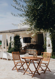 Noemi -Tisch für Outdoor in Acacia Wood Follive 70x70x H73 cm