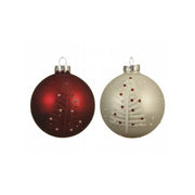 Pallina Weihnachtsball in verschiedenen Glas 8 cm PCs 1