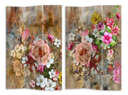 3 Türen drucken mit rosa Blumen CM120.6x2,5H180