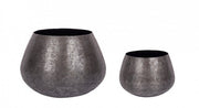 Set 2 Schwarzvase -Aluminium -Vase -Industriestil