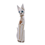 Beige White Wood Cat CM13X5H60