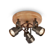 Altes graues Flecklicht Ø 21 cm 3xgu10 15w 1380lm