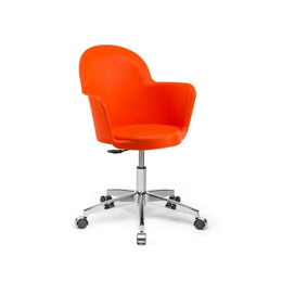 Orangefarbener Büro -Sessel mit verchromter Basis Gora 60x78xh cm