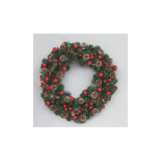 Krone 50 cm rote Beeren schneebedeckte Bohnen.