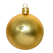 Weihnachtsballstern Gold D8