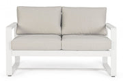 Zwei -Seerer -Außensofa weißer Merrigan 134x78x H84 cm
