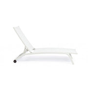 Aluminiumbett mit weiß-weißen Cleopas-Rädern