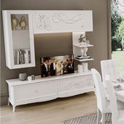 Weißer weißer Fernseher L187 x P49 x H190 cm