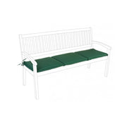 Drei -Seerer -Bankkissen dunkelgrün Poly180 153x48x H3 cm