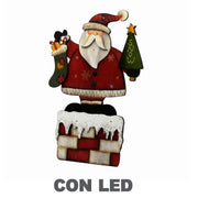 Santa Claus Wood mit 7 LED CM28X3H43