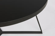 Black Metal Table -Designstil Ø70a - 38H