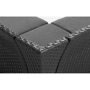 Stellen Sie die Emma -Ecke Grafite mit Kissen ein