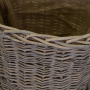 Wicker Portalgna cesta mit 1-2 Griffen natürlicher ovaler Juta CM57x46H46 ausgekleidet