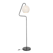 Erdlampe zum Stamm Yumak Mdl4256 Grau und weißer Stofflampenschirm
