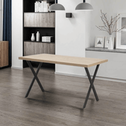 Bryan Rovere Rechteckiger Tisch Schwarz gekreuzte Beine 139x80x76 Effez