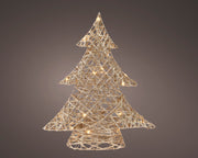 Weihnachts -LED -Weihnachtsbaum auf stabilem Innenpapier. L 10 x P 34 x H 40 cm