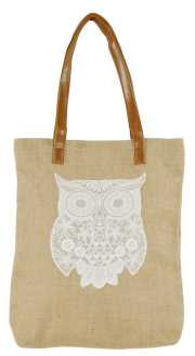 Jute Bag Decoro Gufo FY-1531 cm. 28 x 9 x 37