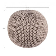 Bizzotto Tortora Pouf Bizzotto 80 cm