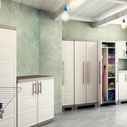 Multi -Use -Kleiderschrank zwei Türen vier Regale Beige Excellence 65 x45x H182 cm