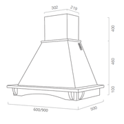 Schloss Schloss Schloss mit Holzrahmeneinlayer Tabakfarbe 90 cm