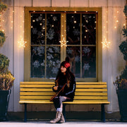 Eislichtsterne 150 LED 400x80cm heißes Weiß