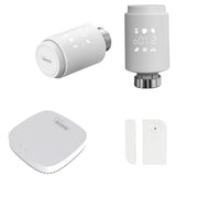 Smart Control Kit für Home Automation - 2 thermostatische Ventile, 1 Gateway und 1 Tür- und Fenstersensor - Abmessungen: 193x130x105 mm