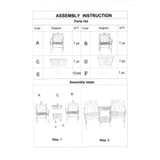 Zwei -Seerer -Bank mit Ragusa -Eisentisch und weißer Jacke