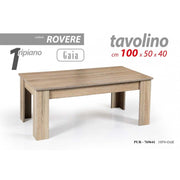 Rove -Zimmer -Low -Room -Tisch mit einem Regal 100 x 50 x 40 h cm