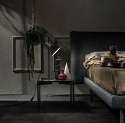 Metalltischlampe und Matt Black Lampenschatten 18x18x55h cm