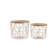 Stellen Sie 2 Tabellen mit Container und Kupfer miteinander ein