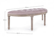 Klassische Bank Tild Woodrose in Velvet 125x42x48H CM