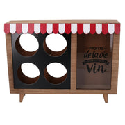4 -seerer -Holzhalter mit rechteckiger Bistrot Spin CM38x25H8