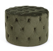 Vintage Green Pouf Velvet 60 x 42 h cm cm