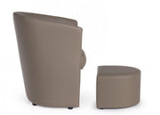 Extrahierbarer Pouf Cup mit Tortora Rita 64,5x 59,5x H78 cm